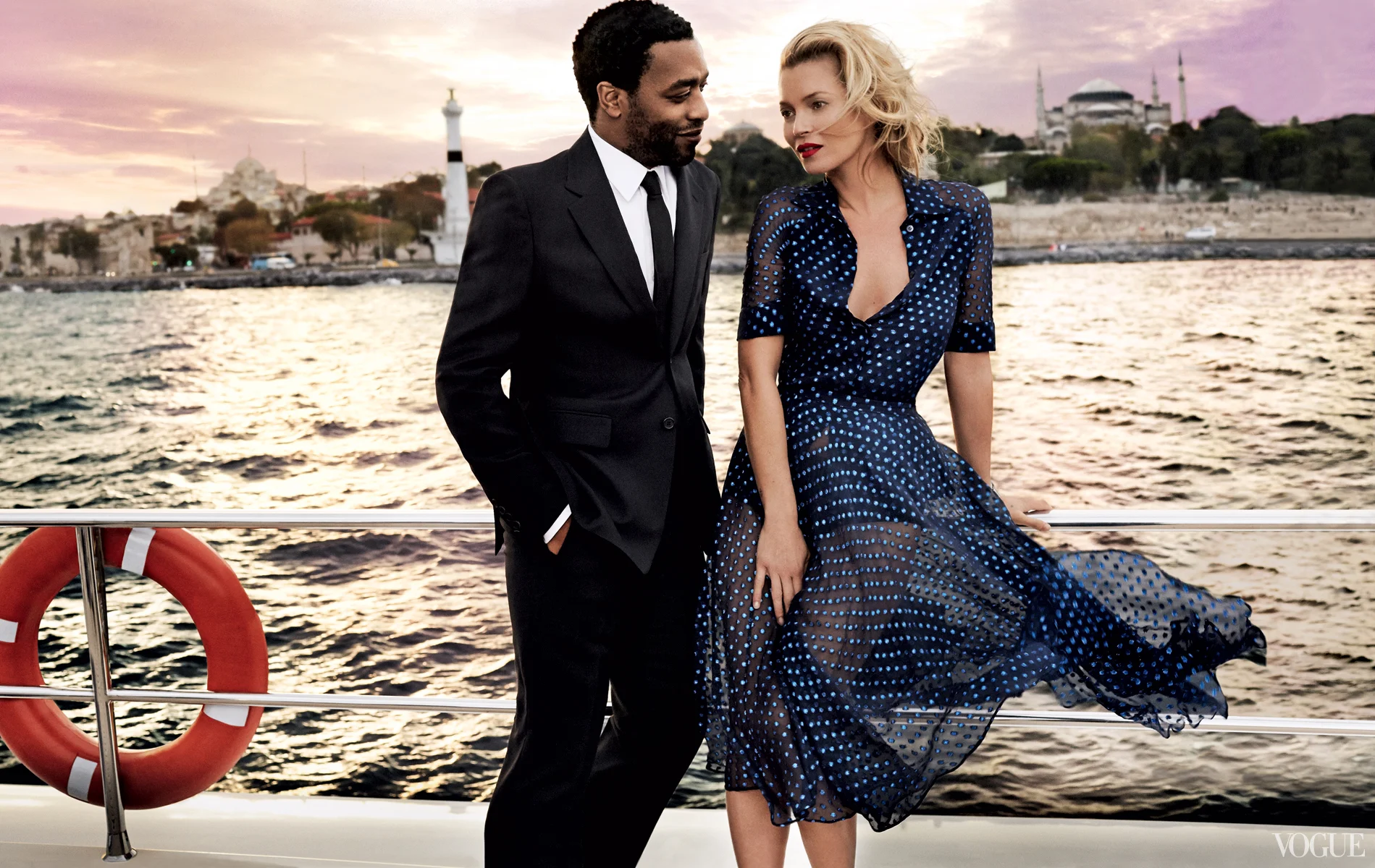 Kate Moss and Chiwetel Ejiofor for Vogue US