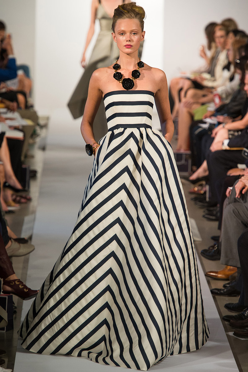 Oscar de la Renta Spring 2013, Striped Gown