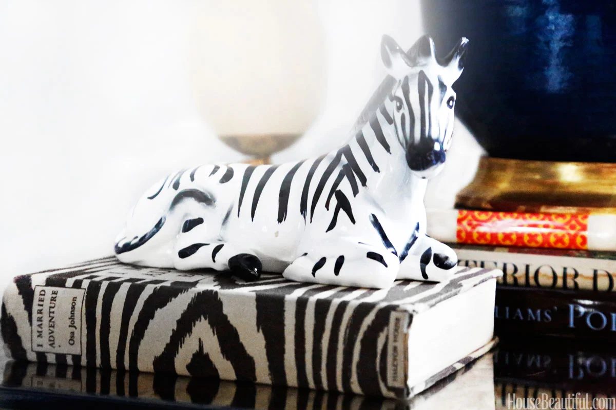Lindsay Coral Harper's zebra and malachite accessories
