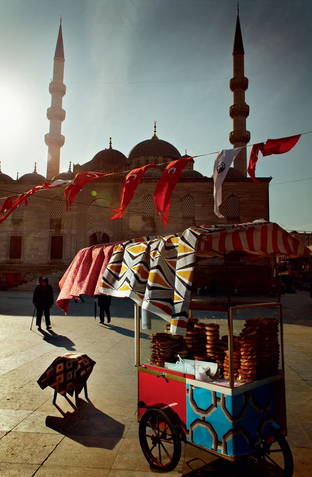 Oriental fabrics photographed on the streets of Istanbul, AD Russis