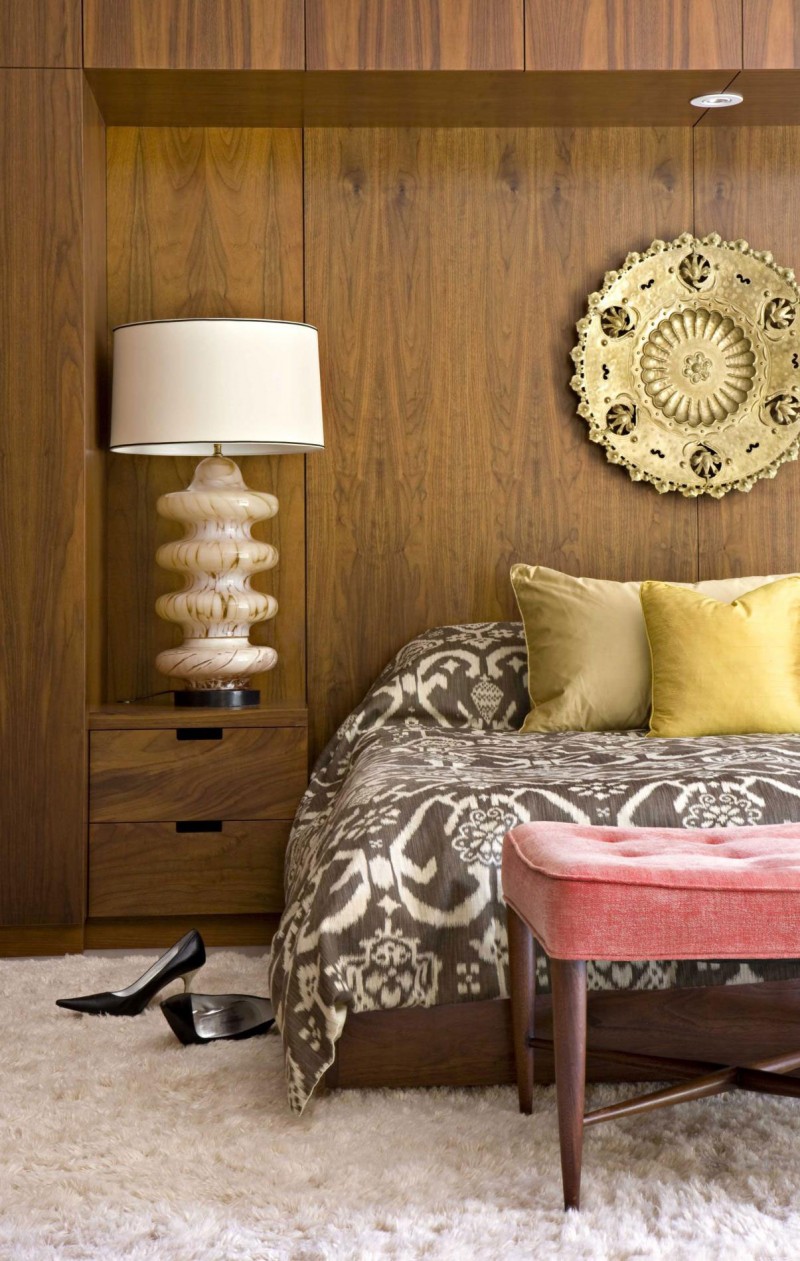 A mid-century modern bedroom by Jamie Bush