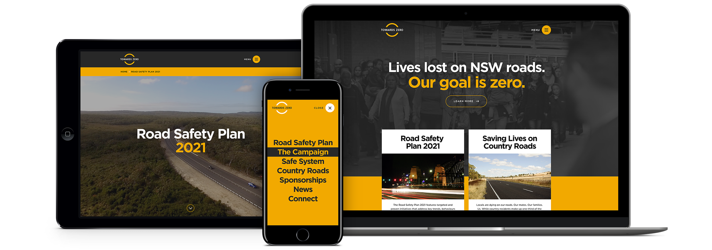  I worked with the  Soap Creative  team to create the Towards Zero website which is a key tool in the ongoing campaign that strives to achieve a zero road toll on NSW roads. 