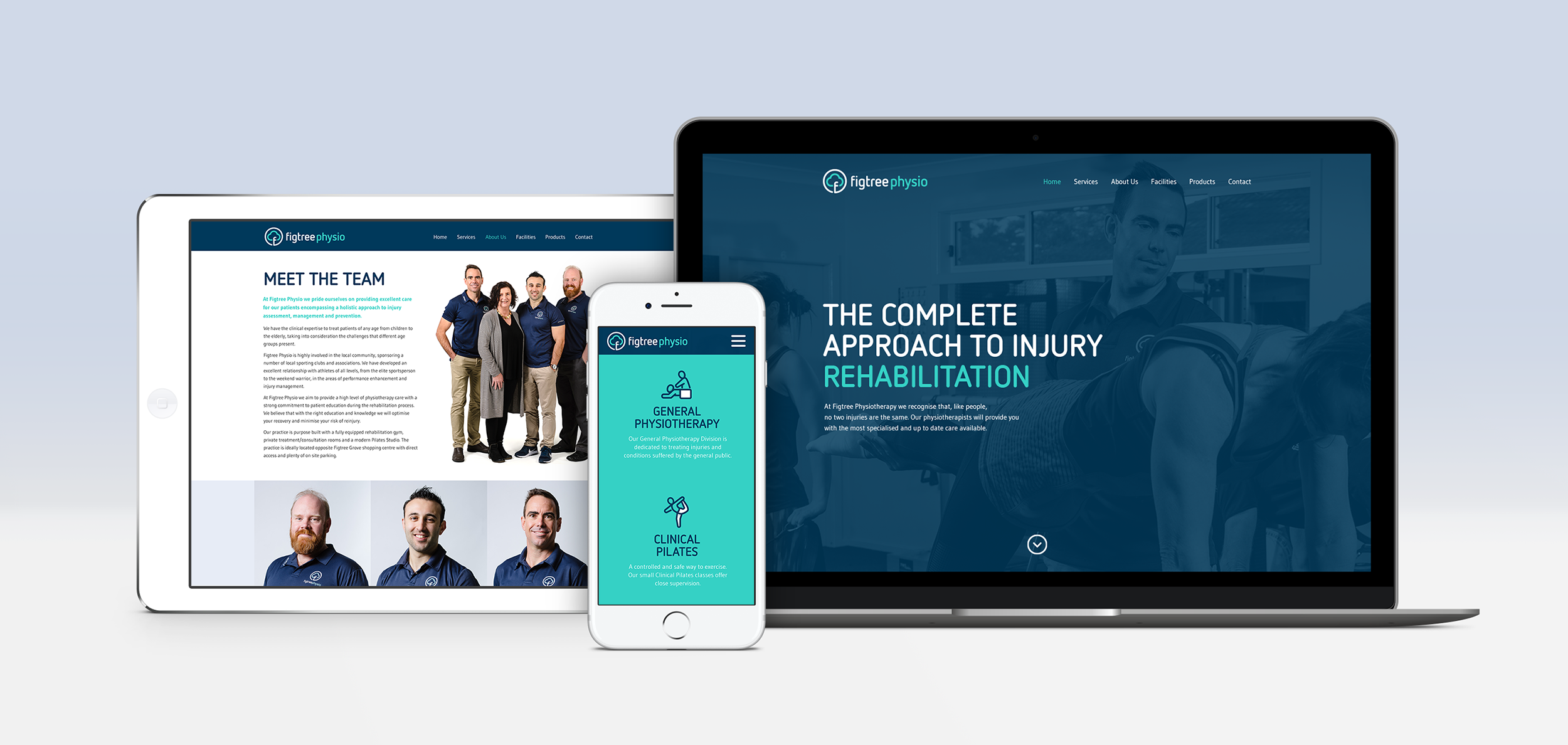 Utilising their new identity, I designed a custom built responsive website for Figtree Physio that’s beautiful as it is easy to use. I also created an icon suite to help communicate their services and provided art direction for the photography tha