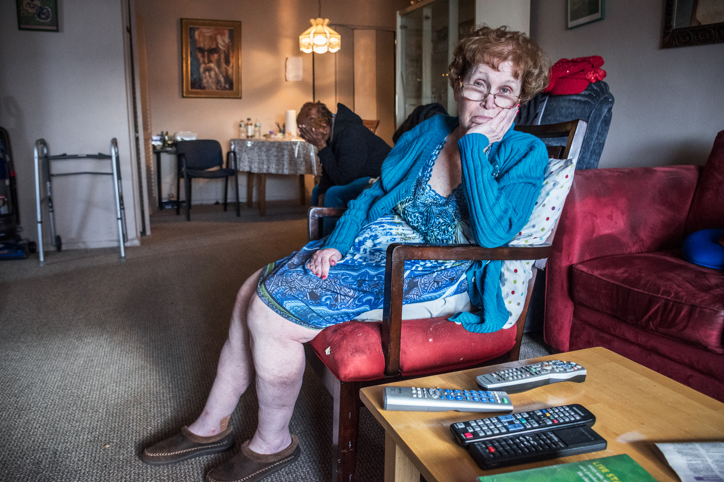 Mar 3, 2017- Brooklyn, N.Y., U.S.A.- Traumatic brain injury survivor Sherry Grant in her home in Sheepshead Bay. Sherry was hit by a car in 1983 as she walked on the sidewalk to the school where she worked as a teacher in Queens. The brain injury re