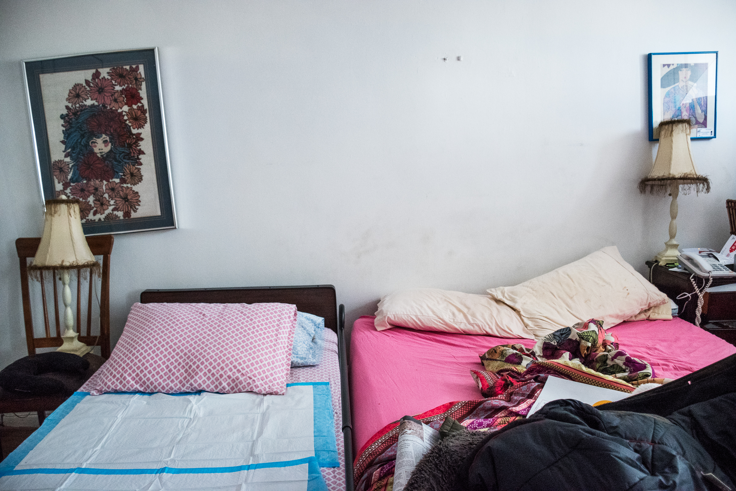 Mar 3, 2017- Brooklyn, N.Y., U.S.A.- Sherry and Larry's bedroom. 