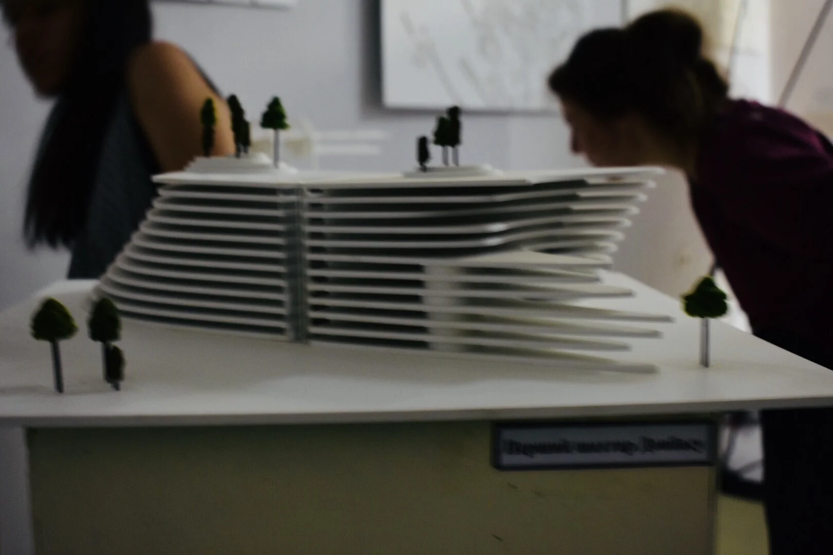Contemporary art installation re-imagining local architecture, by artist Sasha Dolgiy, Lysychansk Regional Museum