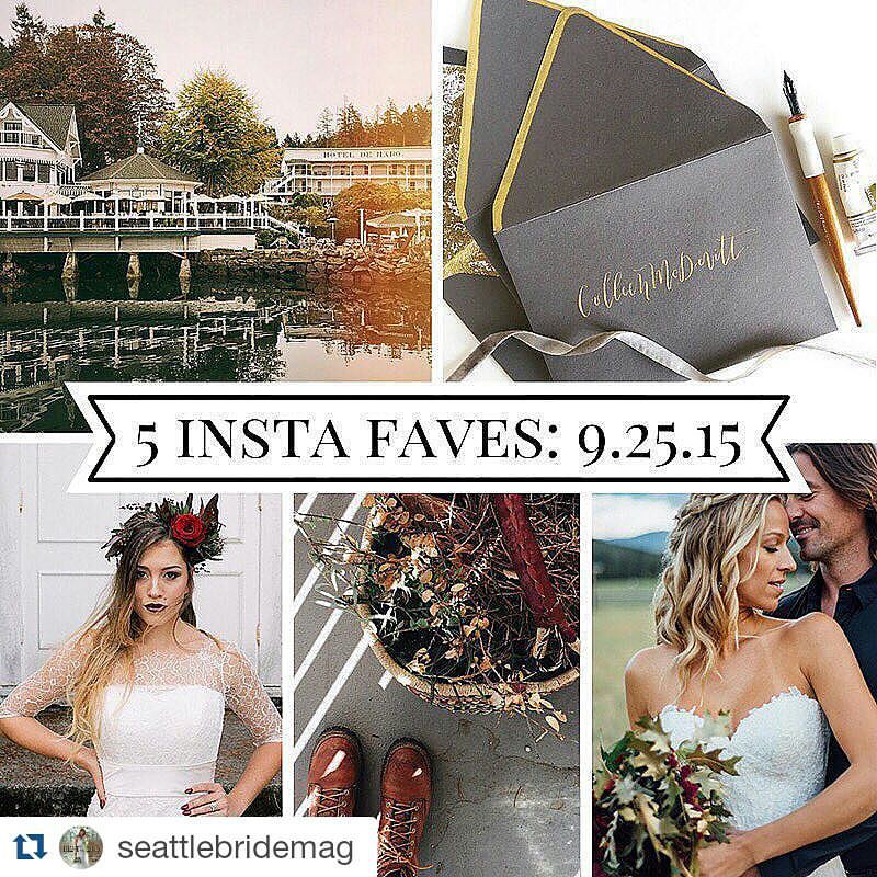 Got insta faved by @seattlebridemag times 2!!! Bottom right and bottom left.