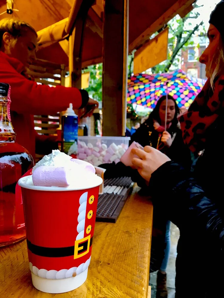Baileys hot chocolate at the Christmas markets