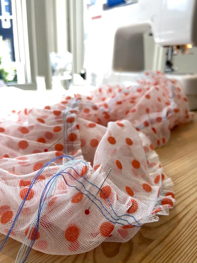 Gathering the indigo Dress