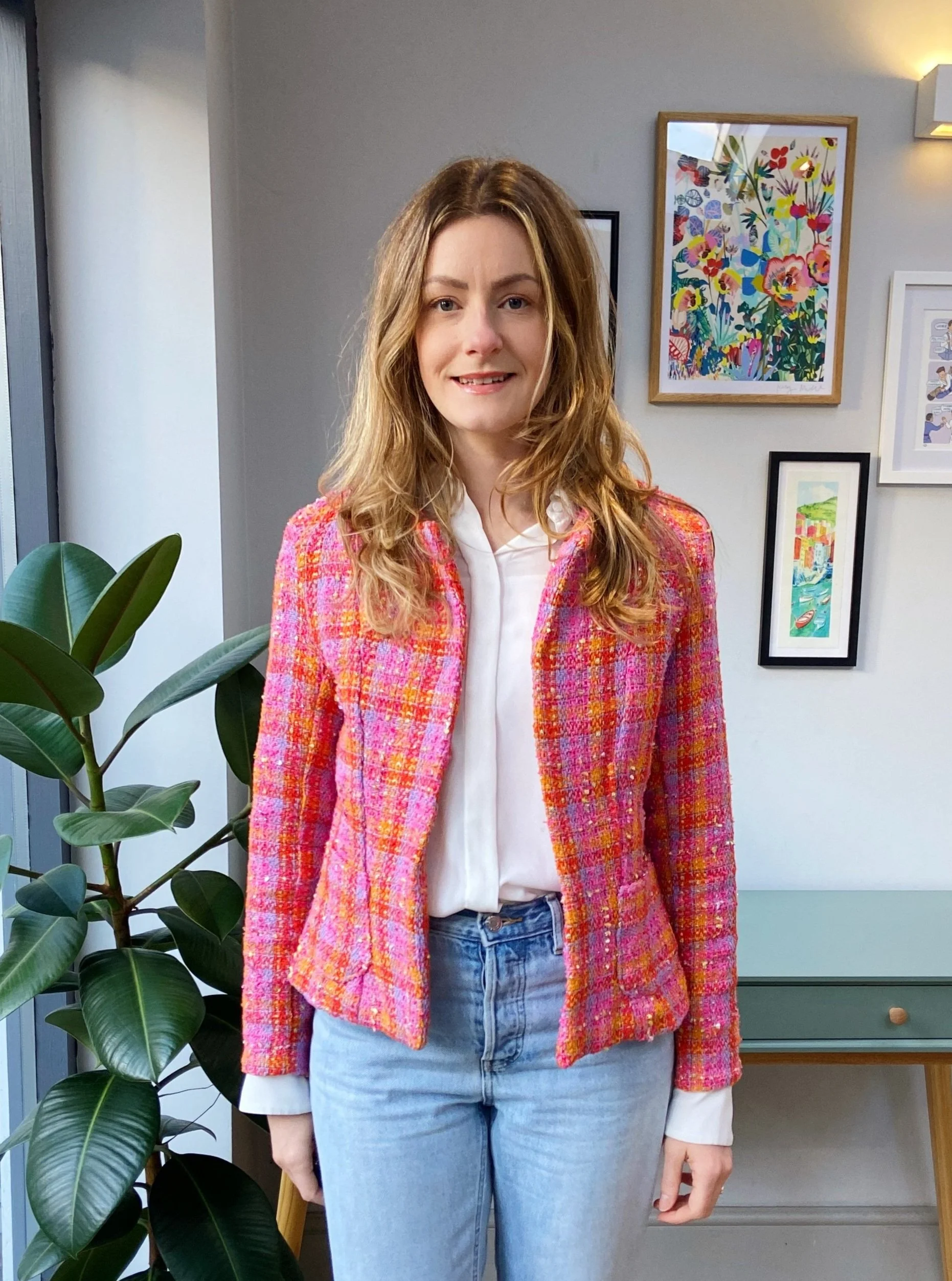 Tweed Chanel Inspired Jacket Boucle Jacket Chanel Style Vintage