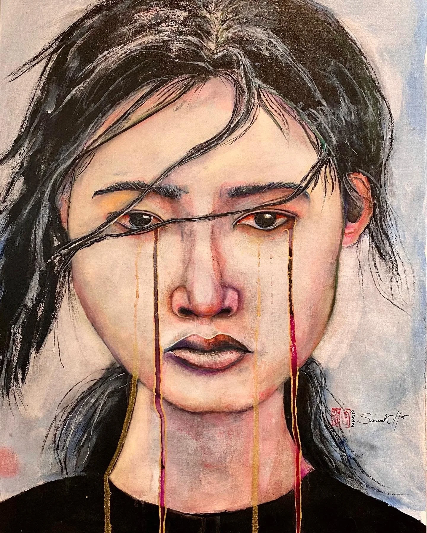 Broken Heart 2022 Mixed Media On Canvas Board 18%22x24%22.jpeg