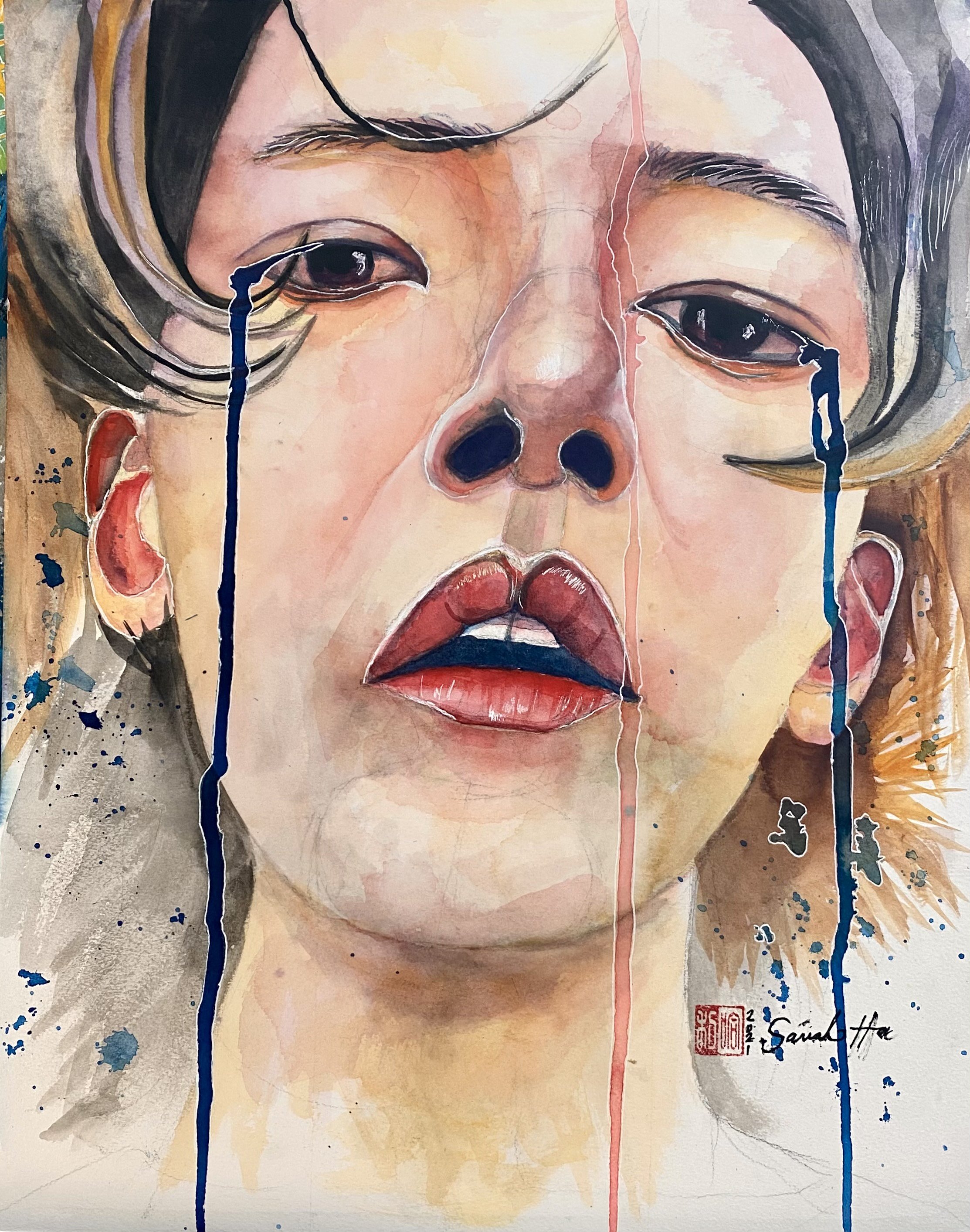 Belittled 2021 Mixed Media on Illustration Board 16%22x20%22.jpeg