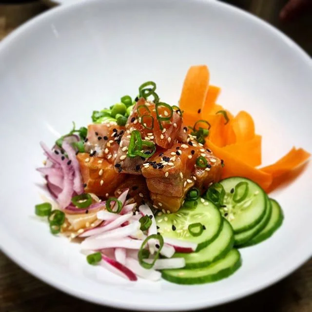 Pok&eacute; Bowls are taking the world by storm, so we thought we would try our hand at this Hawaiian Classic! This is our Soy &amp; Grapefruit Salmon Pok&eacute; Bowl!! #bornskitchen#cookingclass#cookingindubai#cookingclassesindubai#cooking#foodindu