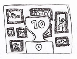 Level 10 is pretty difficult to achieve, so we wanted this to be a trophy/memory room of all the things they’ve accomplished so far.