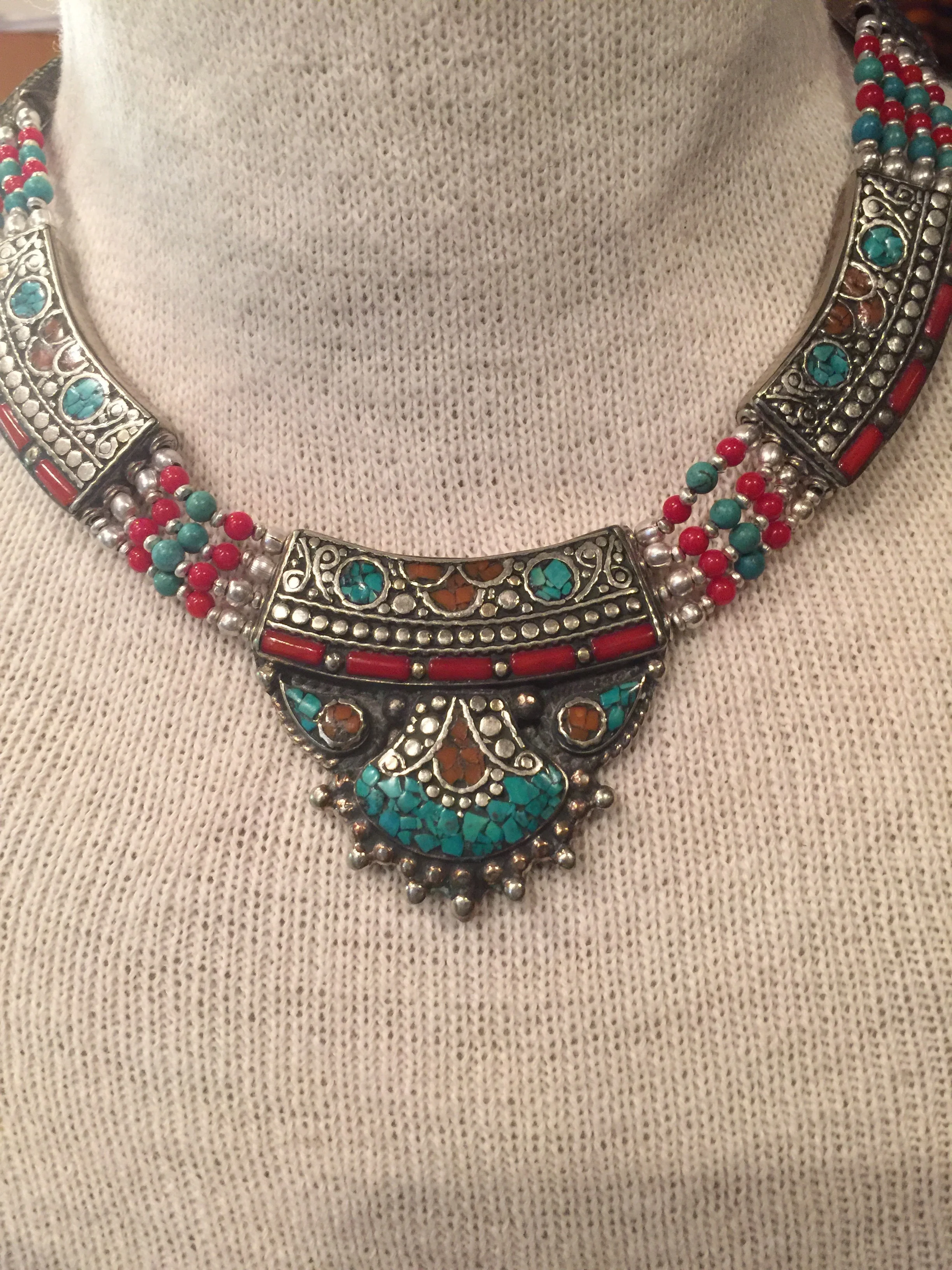 Beautiful handmade Taureg style necklace etsy, $70