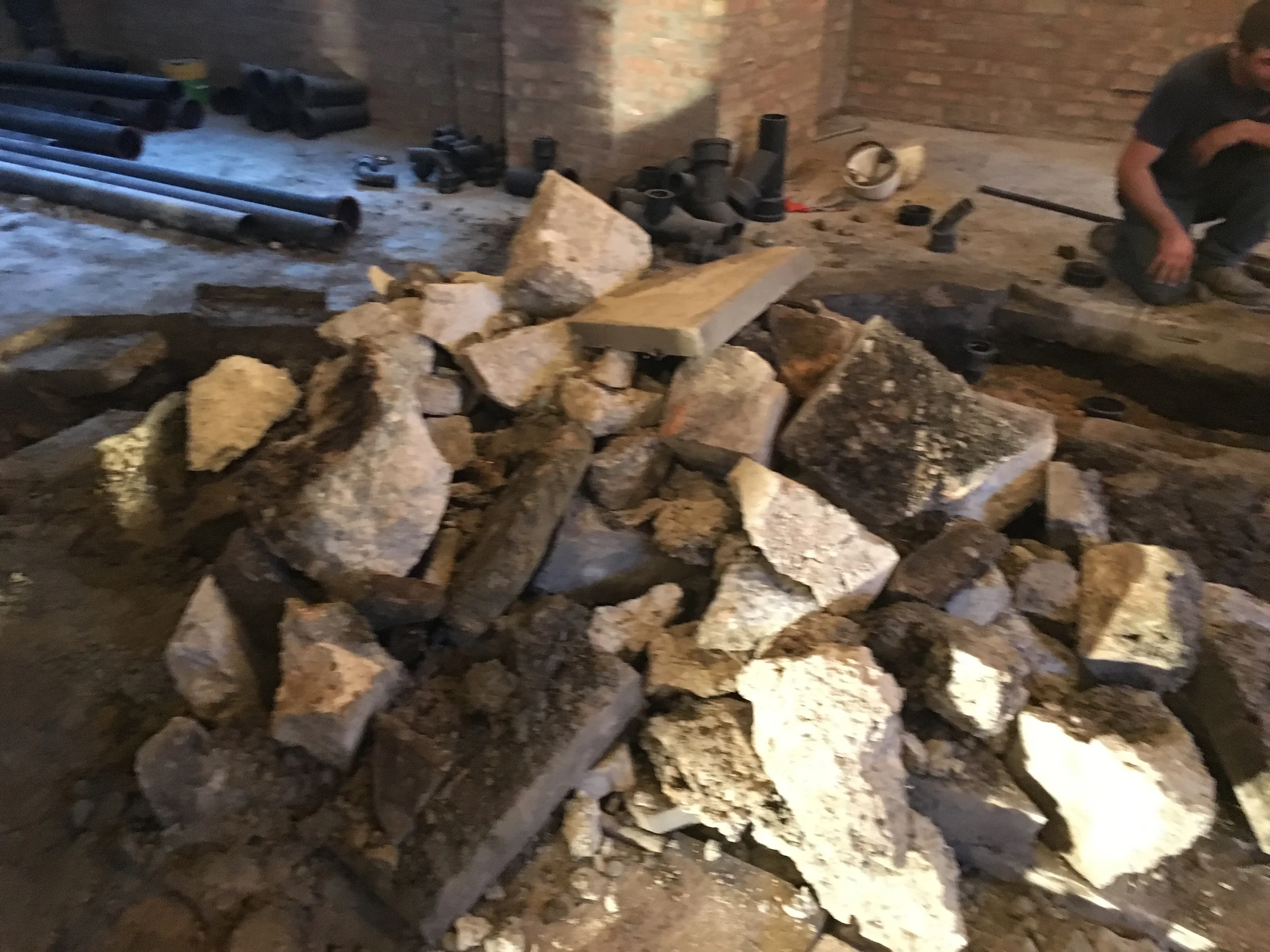What an epic feat! Images from the concrete destruction process!
