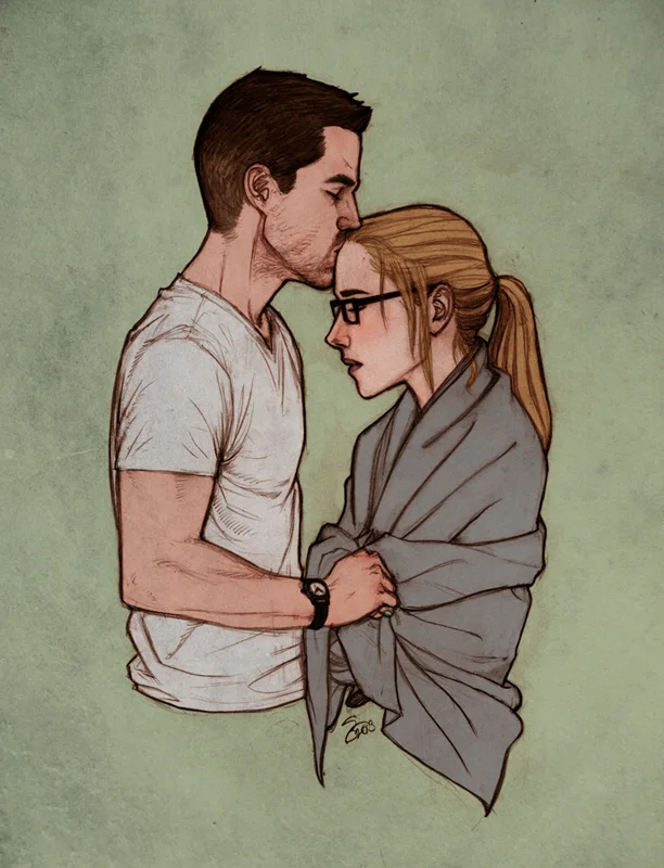 oliver queen/felicity smoak | arrow | pencil + phothshop