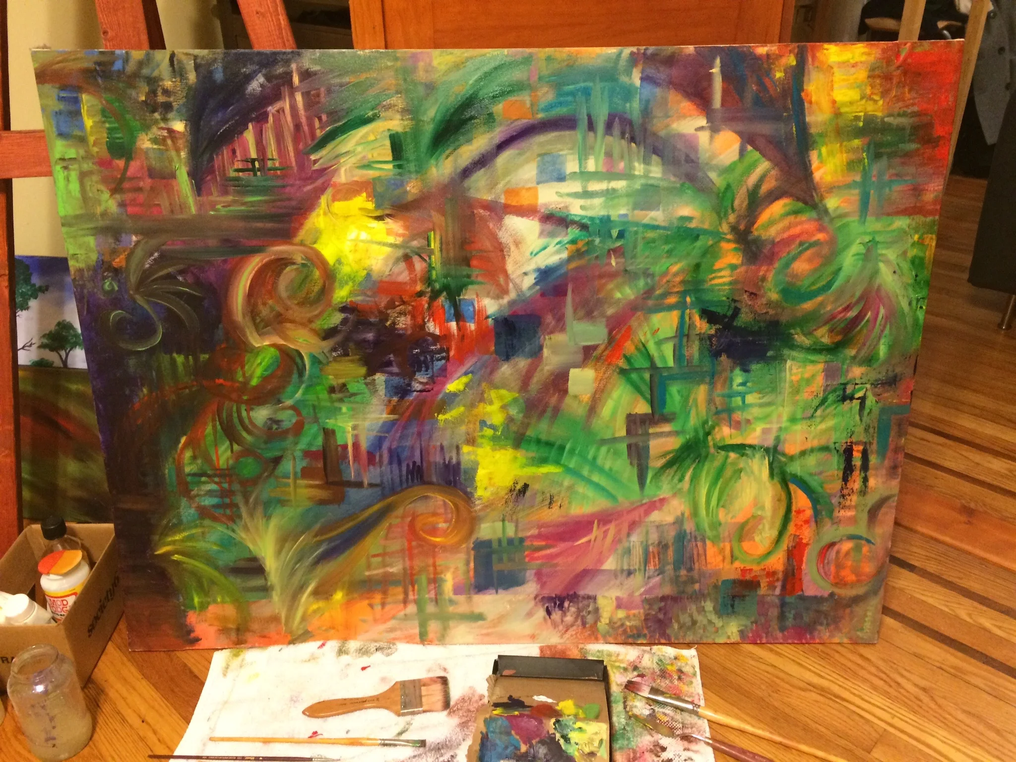 Queens, New York | 02.08.15 | Oil paining collaboration with Stella Gold