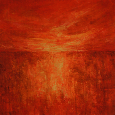 Turned Orange Colour Seville - 16 x 16 inches - oil on panel - sold