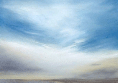 Silver Water & Sky - 40 x 30 inches - oil on canvas - sold