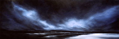 The Ocean Refuses No River - 60 x 20 inches - oil on canvas - sold