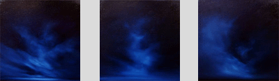 Chloe in Three - 20 x 20 inches ea. - oil on canvas - sold