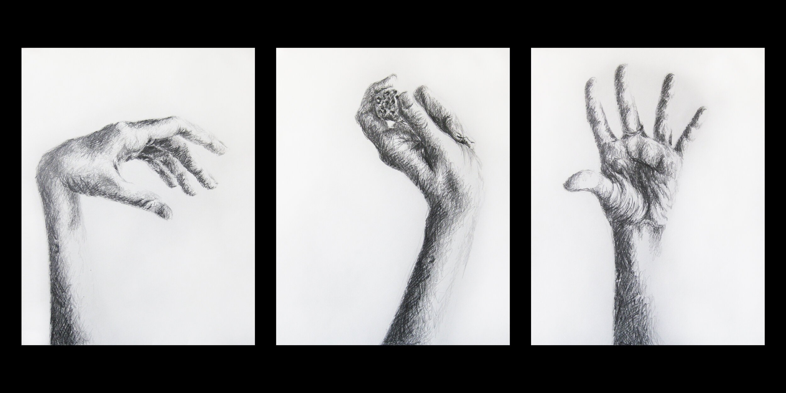 Sketchy Hands Triptych