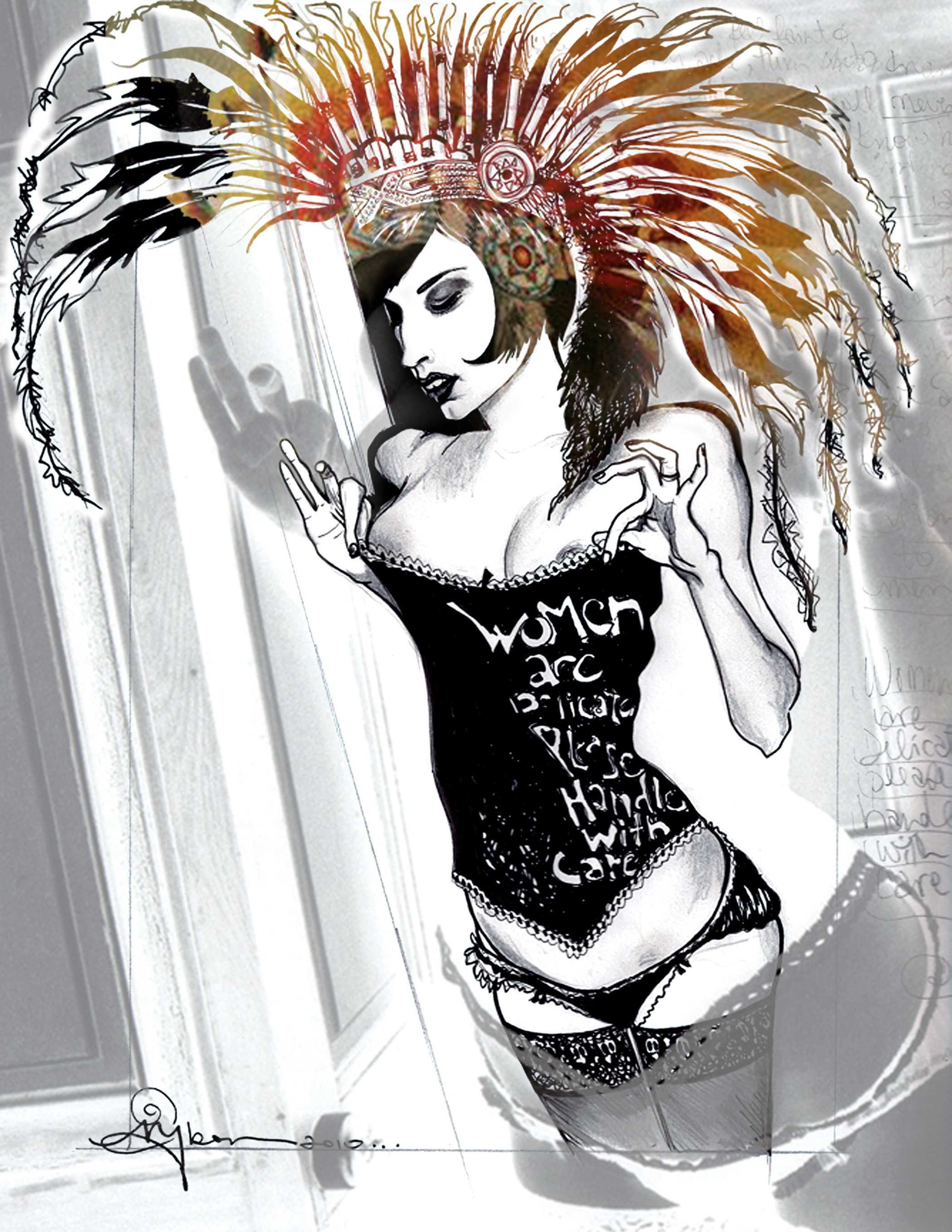 Women are Delicate | Ink & Photoshop techniques on paper | 2010