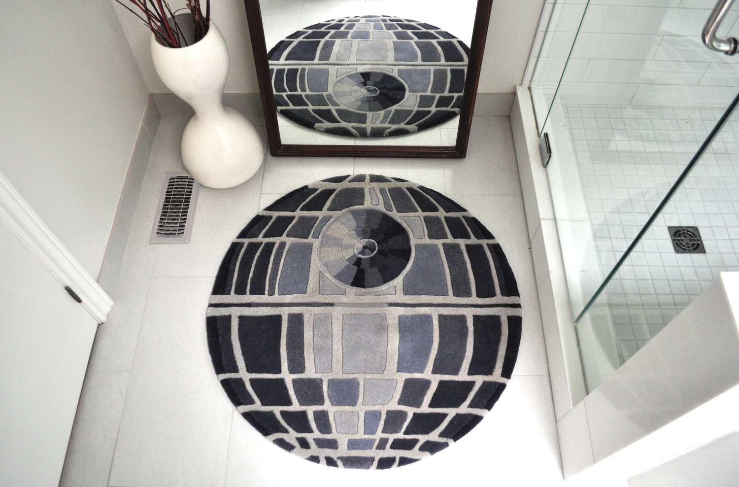   Small Death Star Rug  • Hand tufted in Wool • 3'x3' • 2013 ( View In Shop)  