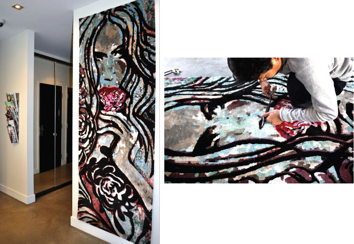 Limited Edition 1/1. Hand-knotted in 100% Silk | 3'x8' | Client: Reznick Carpets | 2013