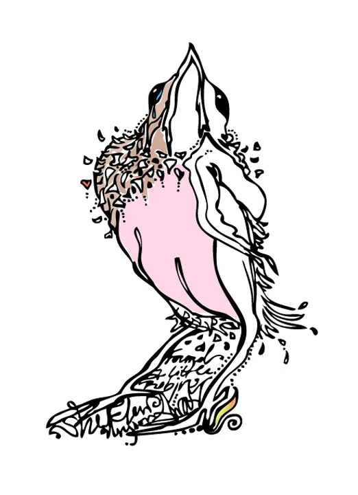 A little Robin flew away | Digital illustration| 2012