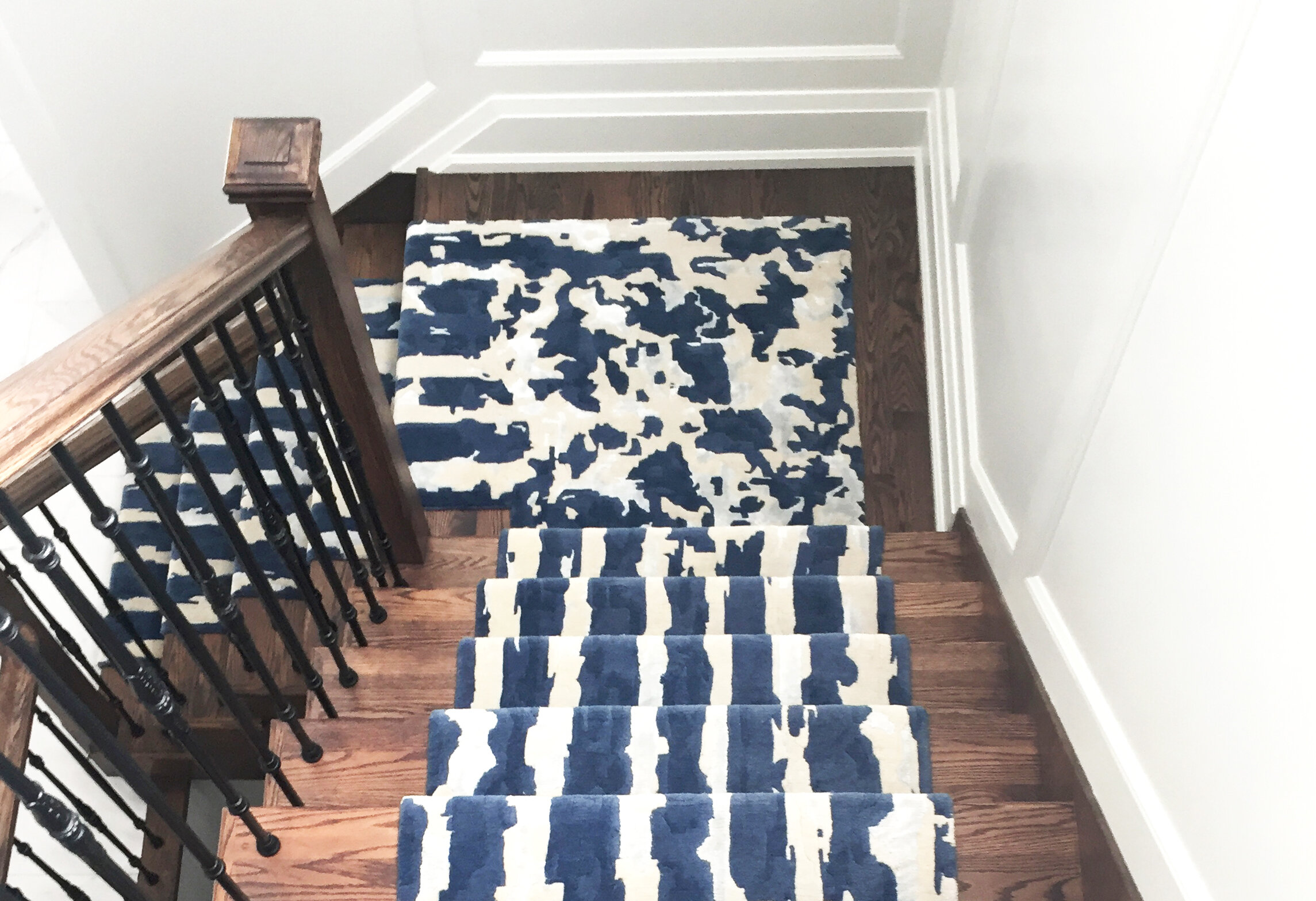   Waterfall  • Custom stair runner for a client in King City • Wool &amp; Silk • 2017 