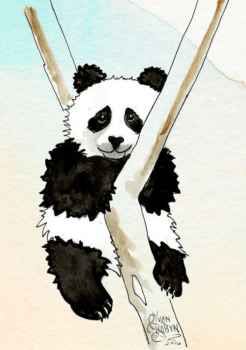  Panda Totem •   Custom illustration for Robyn &amp; Yvan’s wedding • 2016 