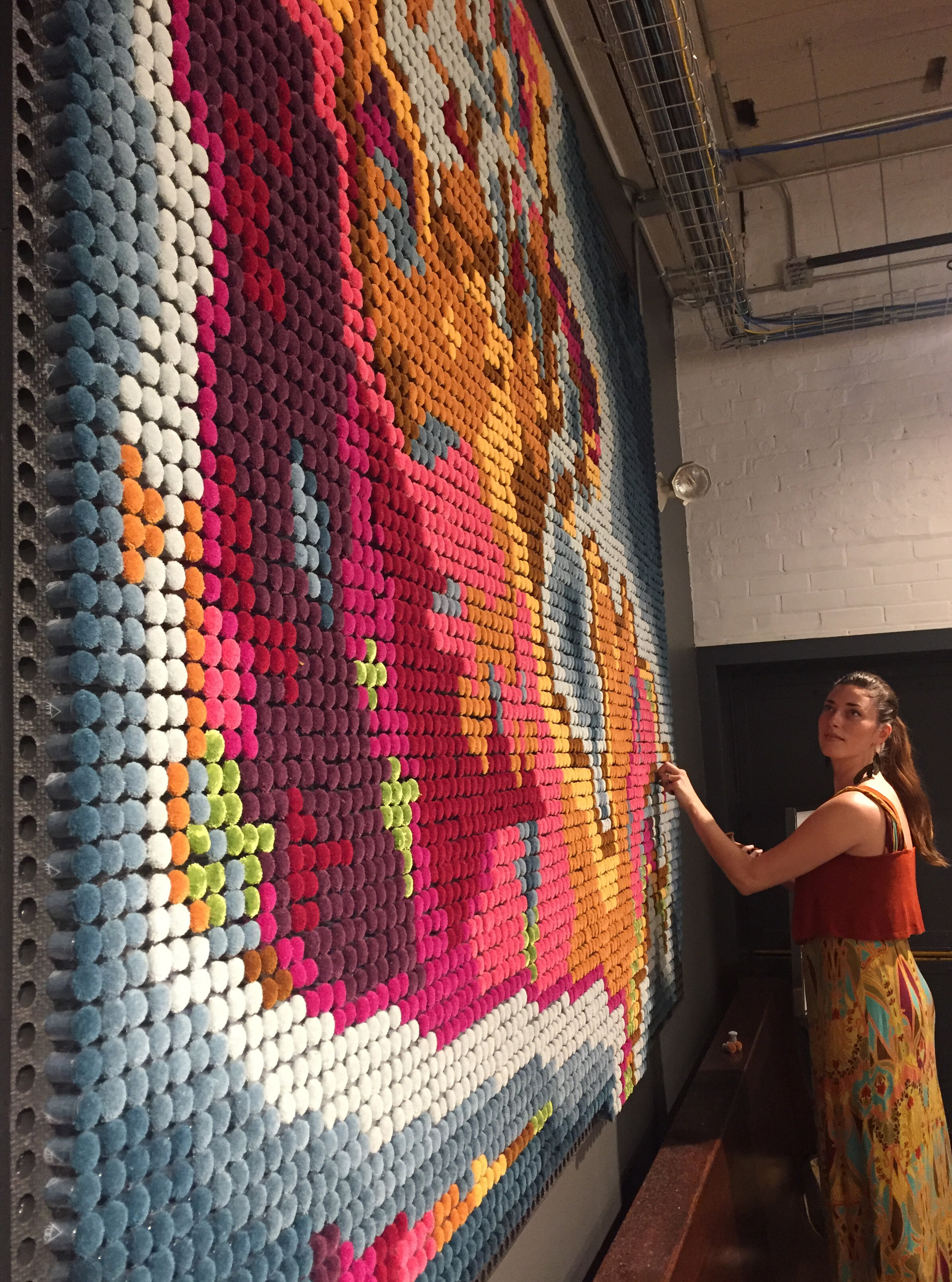  Robyn Waffle featured with the “Oh Canada” Pom Mosaic™ at The Carpet Factory Lofts.  