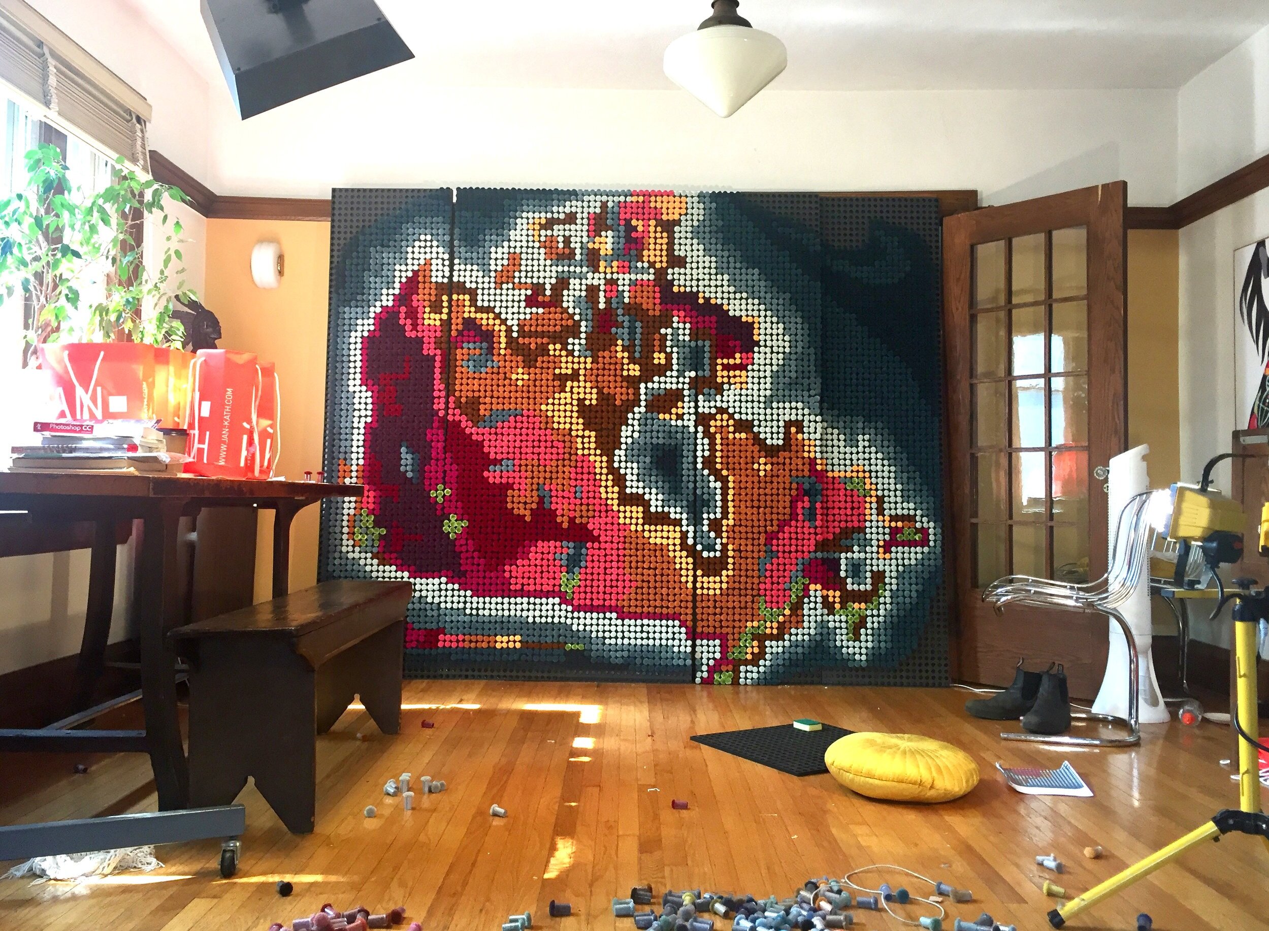  “Oh Canada” Pom Mosaic™ • Work in Progress 