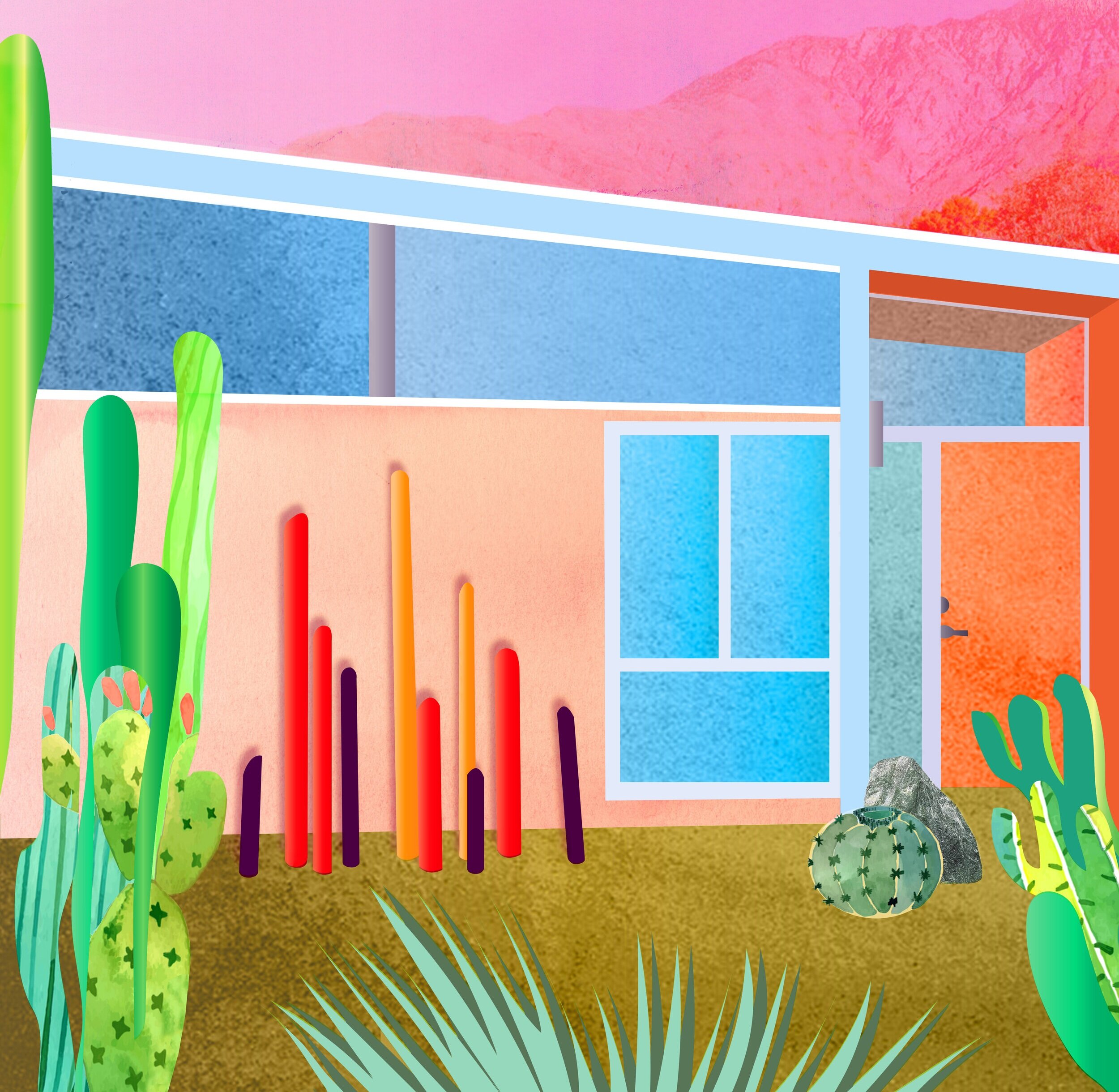  Dream Home, Digital Illustration, 2020 