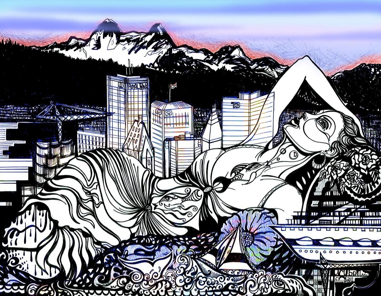  Vancouver, Ink on Paper, 2012 