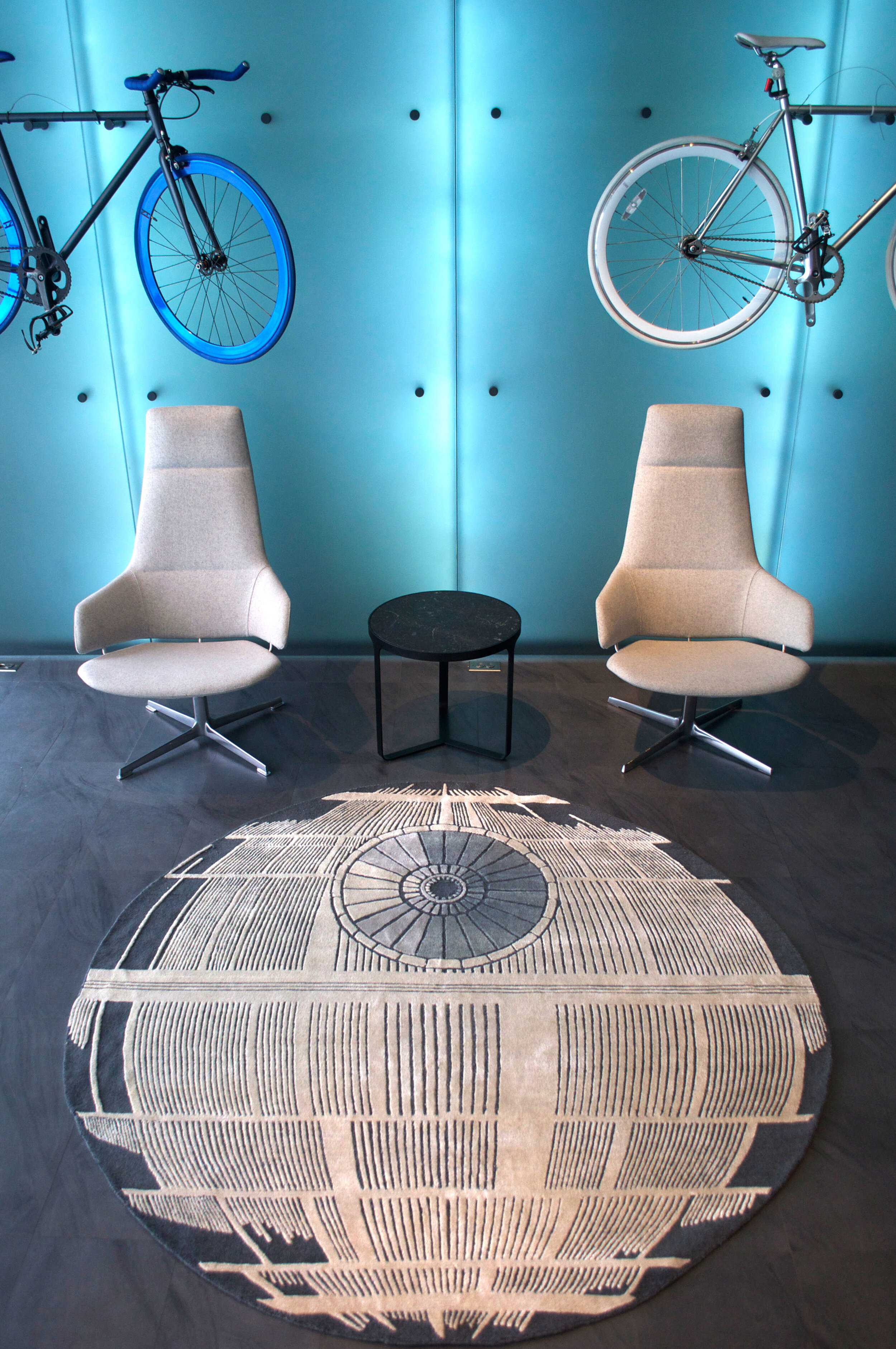   The Death Star Rug  • Hand Knotted in Wool and Bamboo Silk • 2013 (SOLD) 