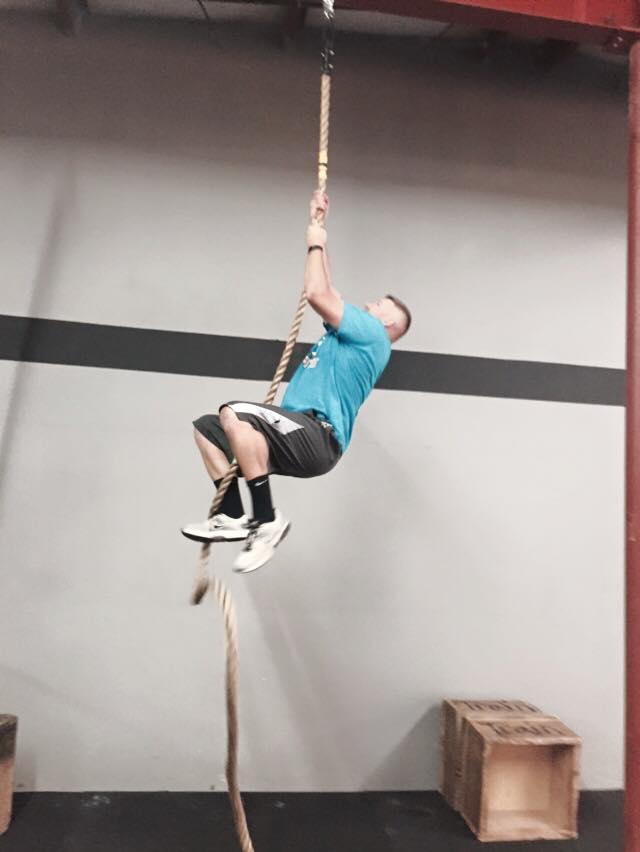 Darrick getting up on the Rope!