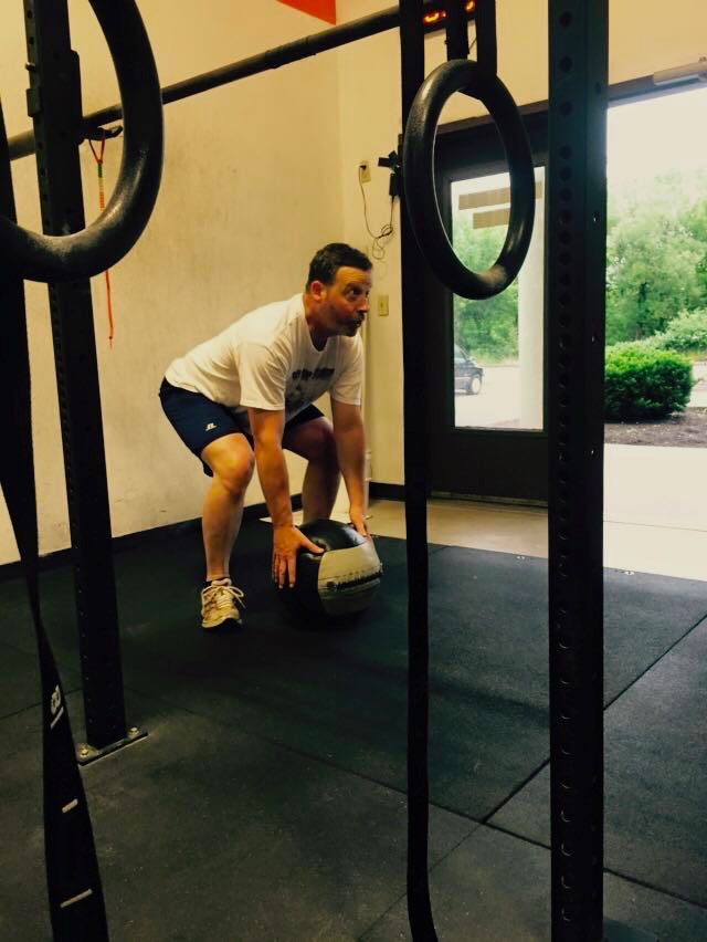 John getting after some med ball cleans!