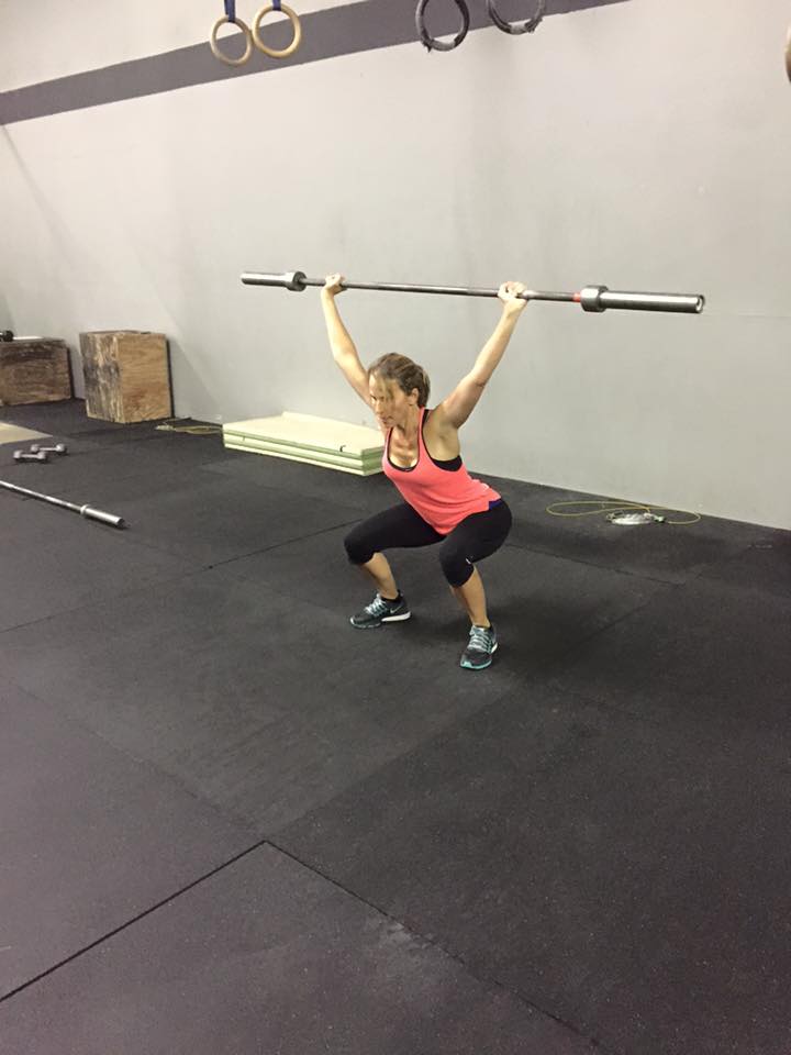 Mandy is ready for some fast and furious Overhead Squats, are you???