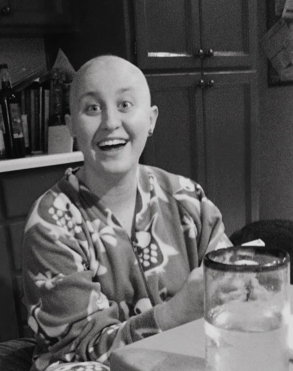 Lighthouse For Hope founder Hannah Cobley as a teenager during leukemia treatment.