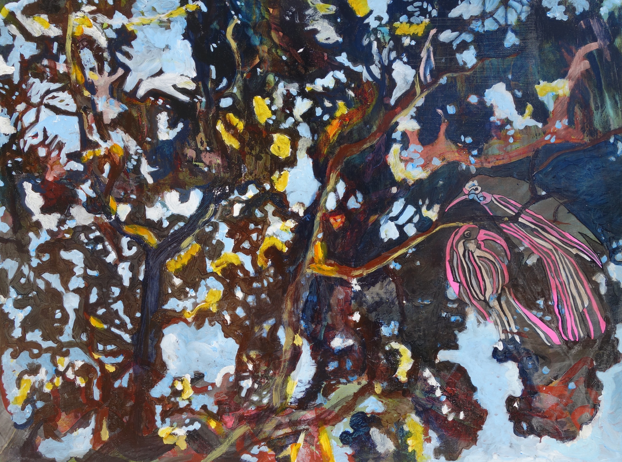 Korua "Two," Acrylic on Canvas, 29" x 39", $5,000