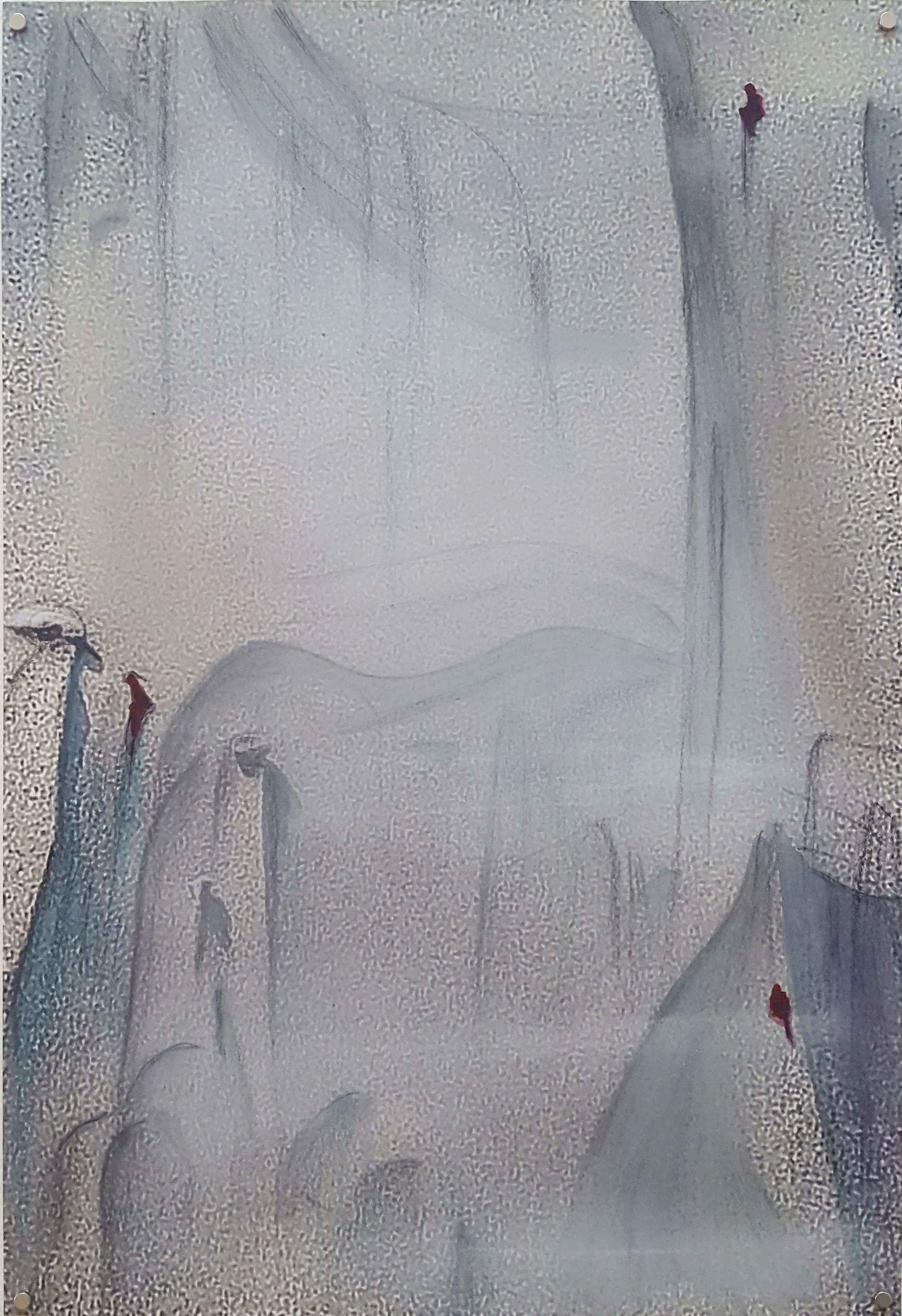 Crossing, mixed media on Bristol paper, 13 x 19 inches, $210.00