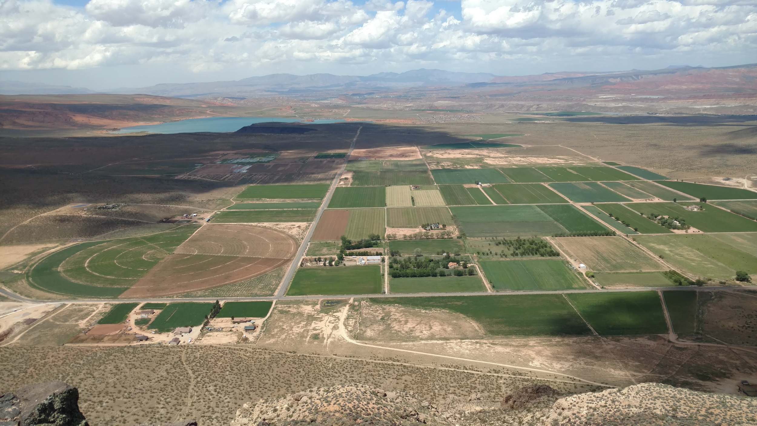Summit view west. Sand Hollow reservoir. 