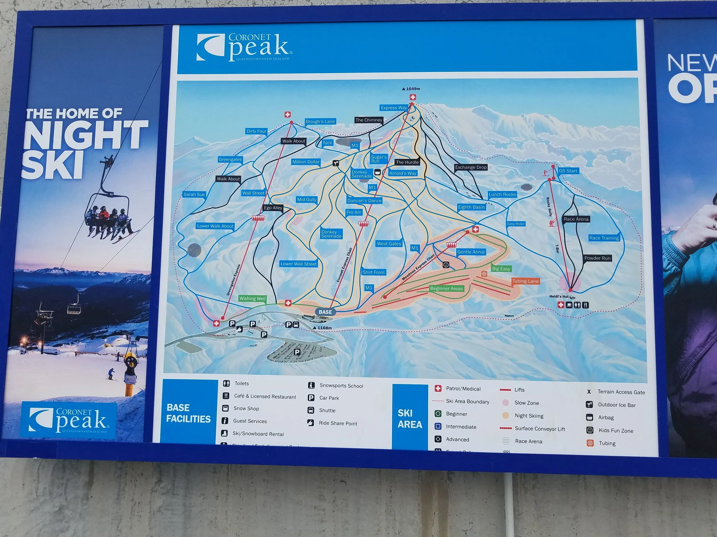 Coronet Peak Ski Area Map