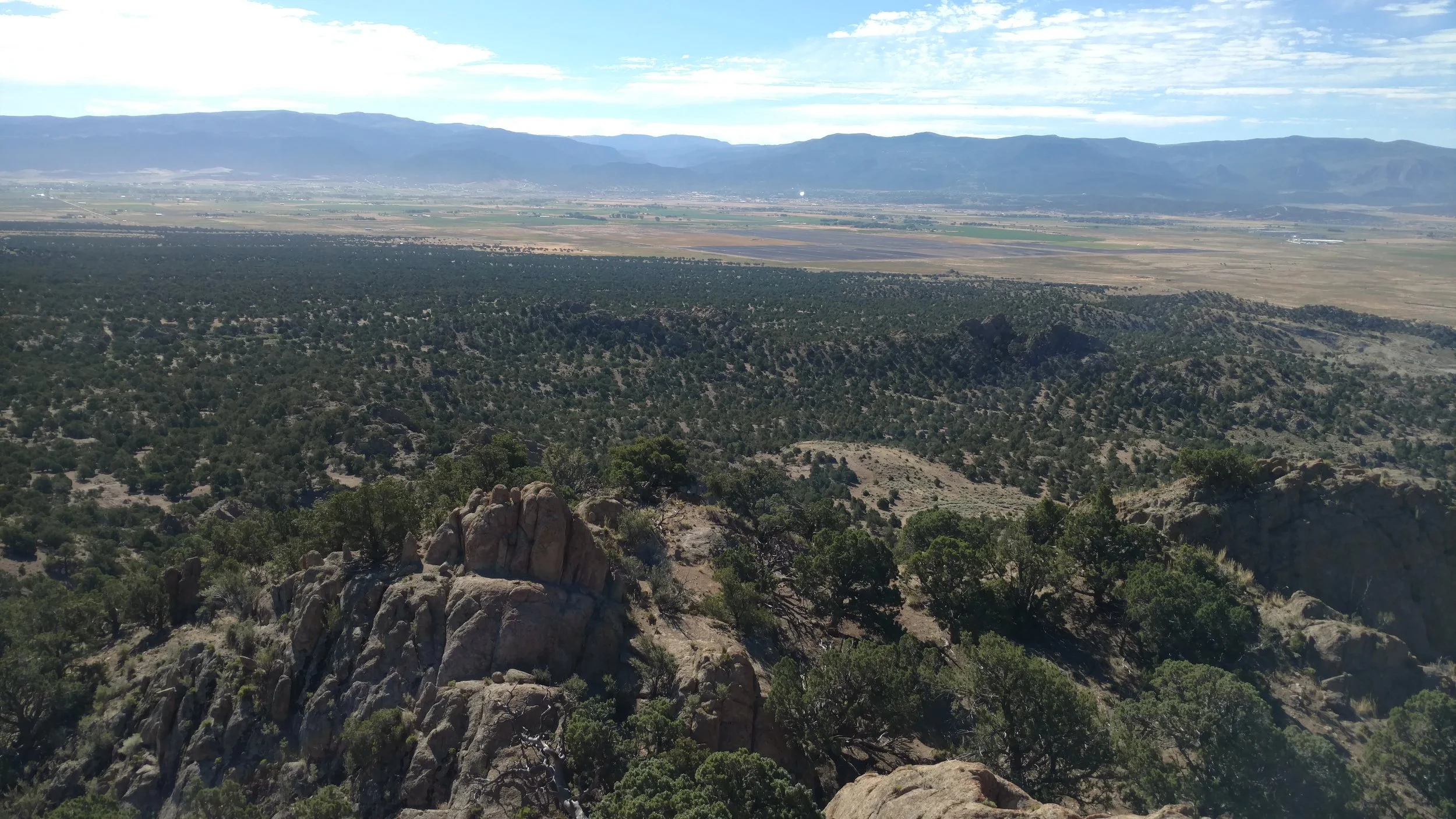 Three Peaks South Summit view east toward Cedar City, UT