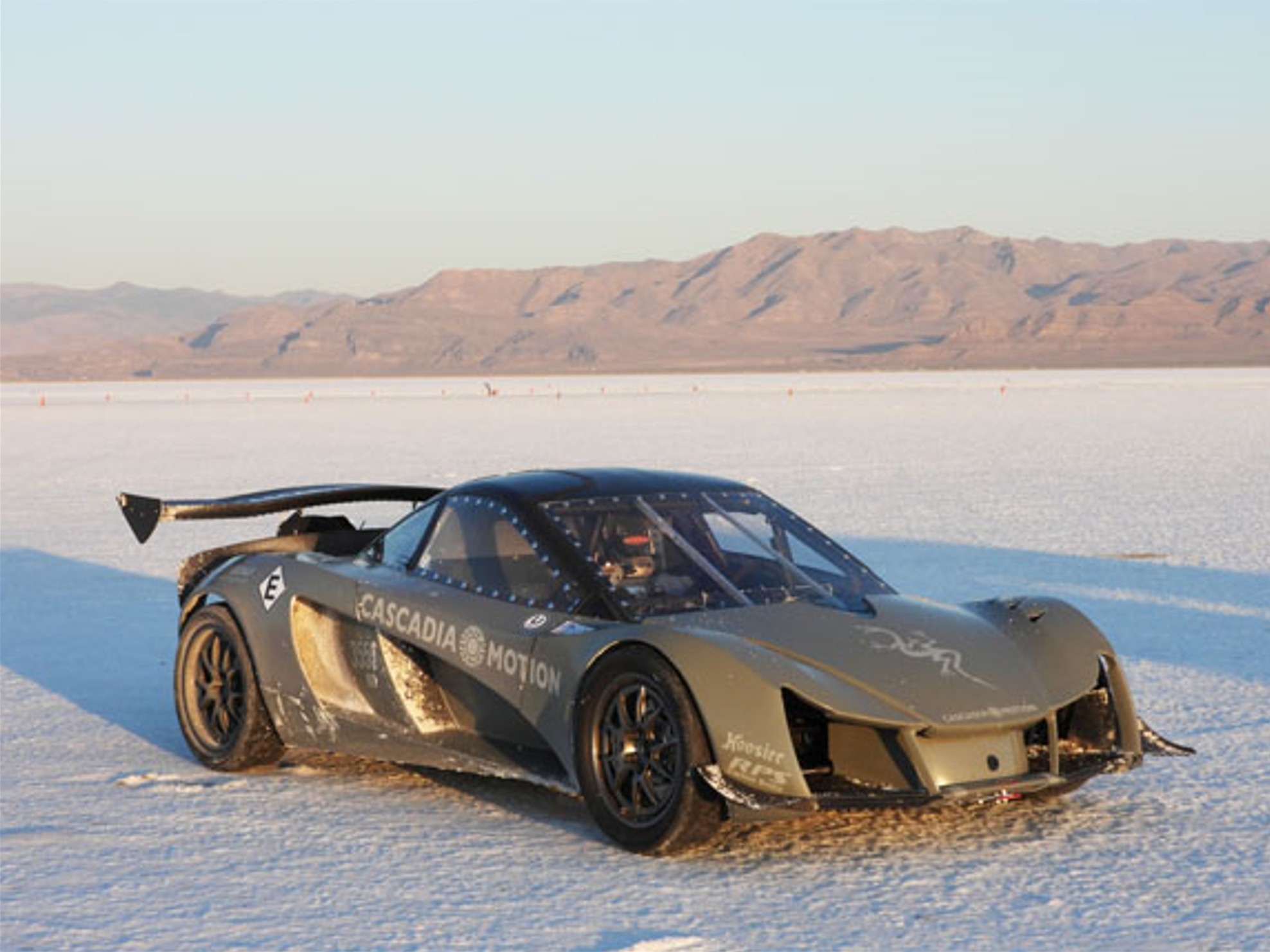  Bonneville Speed Week took place a couple months after Pikes Peak and other than adding a more robust drivers seat, the only change we made to the vehicle was to the gear ratios in the final drive.  this bumped the top speed up to an estimated 250mp