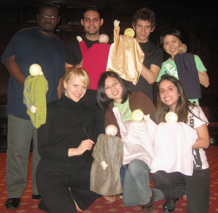 Students of a puppetry workshop at New York’s International House.
