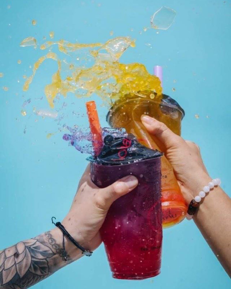 This TX heat has got us feelin&rsquo; a little thirsty 🥵 Come cool off with one of these refreshing drinks! 

Which one would you choose? 

🧋Strawberry Butterfly Limeade
🧋Mango Fusion Tea